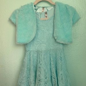 Girls Light Blue Formal Dress